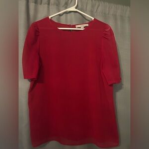 LOFT Vibrant Red Blouse